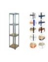 Regał magazynowy ocynk regał metalowy garażowy HELIOS 196x040x40 4 półki