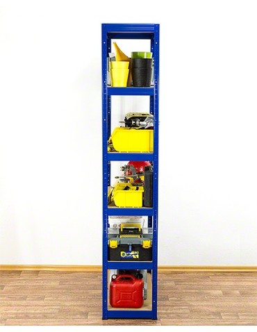 Regały - Regał Helios 213x100x30 cm 6 półek/175kg Niebiesko-Niebieski - product 9