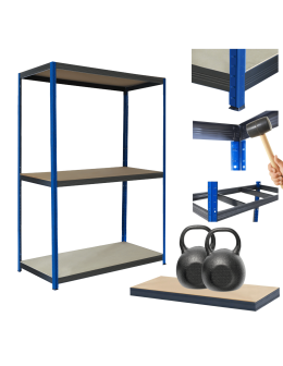 Regał metalowy magazynowy warsztatowy stojak HELIOS 90x90x40cm 3Px275kg