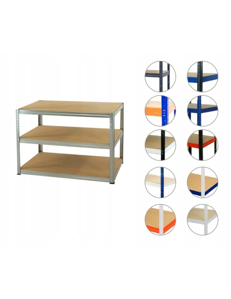 Magazynowe regały metalowe - Regał metalowy ocynk regał magazynowy garażowy HELIOS 90x150x30 3x175kg - product b2b.wamar.biz 1