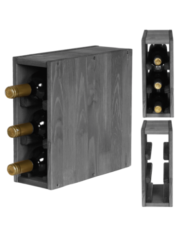 Skrzynkowe regały RW61 - Regał na wino modułowy stojak na wino szafka na butelki 3 butelki .:. - product 1