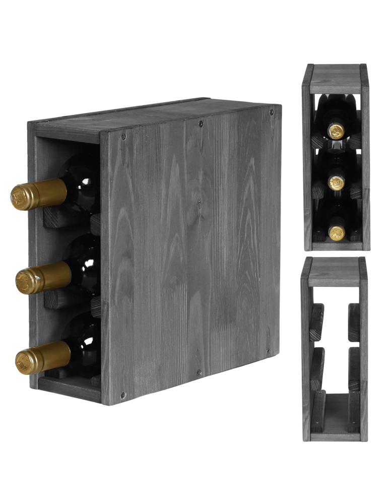 Skrzynkowe regały RW61 - Regał na wino modułowy stojak na wino szafka na butelki 3 butelki .:. - product b2b.wamar.biz 1