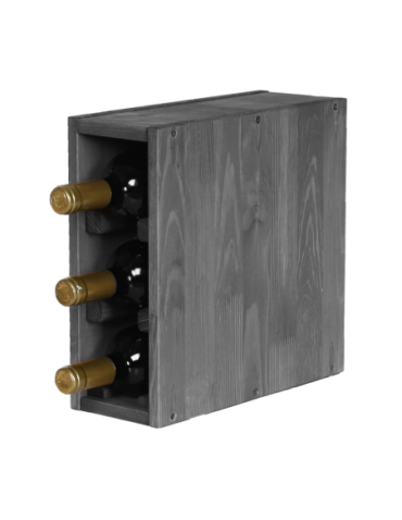 Skrzynkowe regały RW61 - Regał na wino modułowy stojak na wino szafka na butelki 3 butelki .:. - product 3
