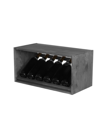 Skrzynkowe regały RW61 - Regał na wino modułowy stojak na wino szafka na butelki 5 butelek SKOŚNY - product 2