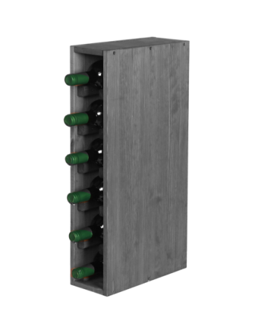 Skrzynkowe regały RW61 - Regał na wino modułowy stojak na wino szafka na butelki 6 butelek WĄSKI - product 6