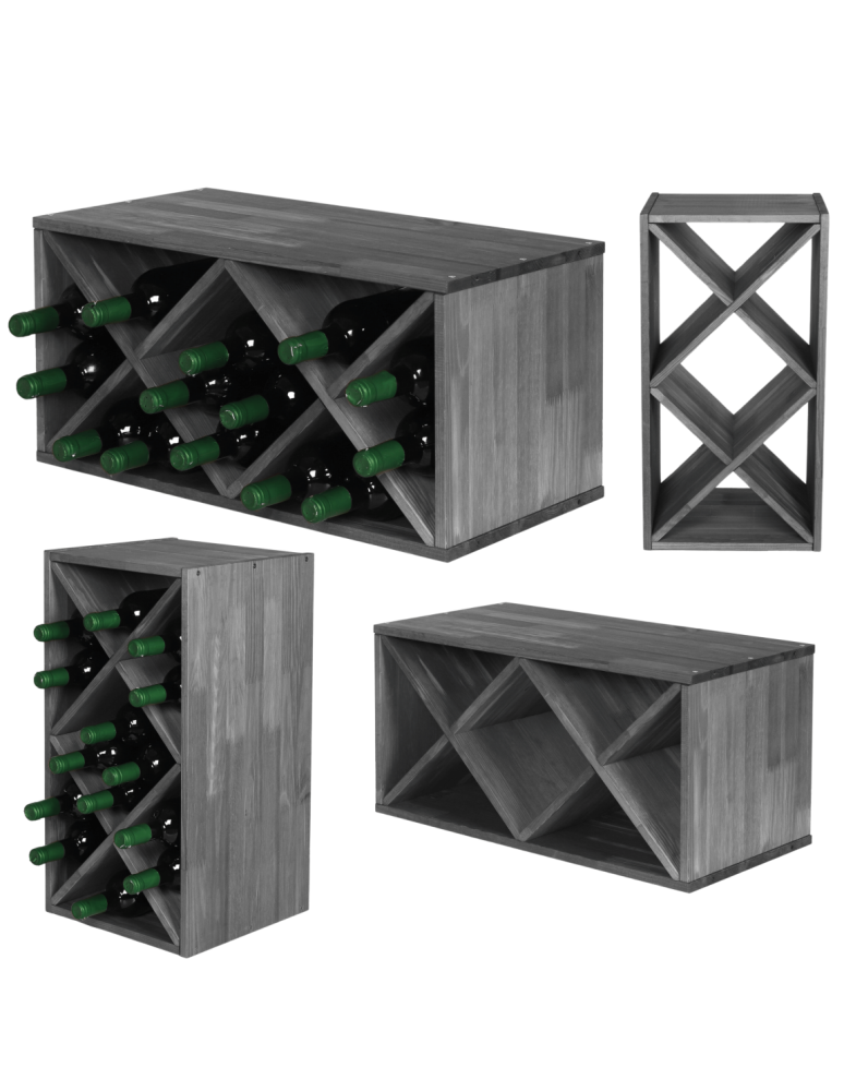 Skrzynkowe regały RW61 - Regał na wino modułowy stojak na wino szafka na butelki 14 butelek .:. - product b2b.wamar.biz 1