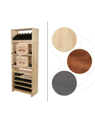 Skrzynkowe regały RW61 - Regał na wino modułowy stojak na wino szafka na butelki 14 butelek .:. - product 13