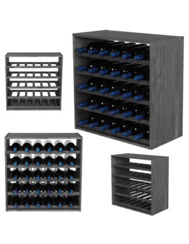 Skrzynkowe regały RW61 - Regał na wino modułowy stojak na wino szafka na butelki 30 butelek 5 leżni - product 1