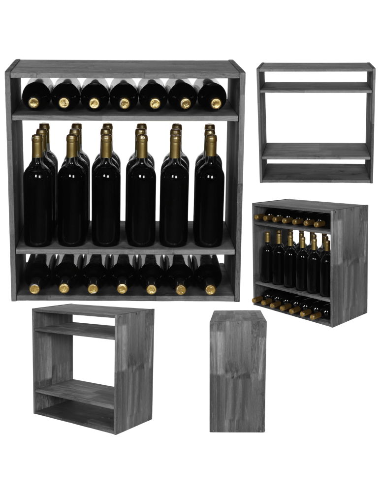 Skrzynkowe regały RW61 - Regał na wino modułowy stojak na wino szafka na butelki 32 butelki .:. - product b2b.wamar.biz 1