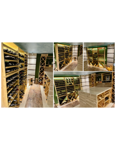 Skrzynkowe regały RW61 - Regał na wino stojak na wino szafka na butelki 12 butelek ukośne leżnie EKO - product 15