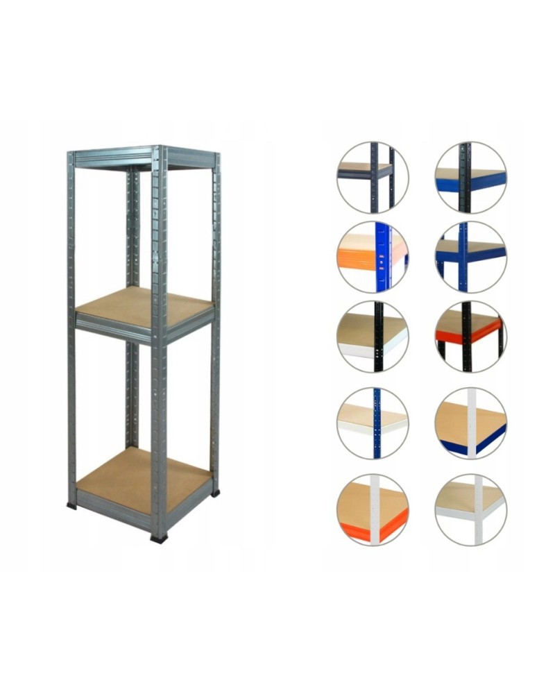 Magazynowe regały metalowe - Regał metalowy ocynk regał magazynowy garażowy HELIOS 90X050X50 3półki - product b2b.wamar.biz 1
