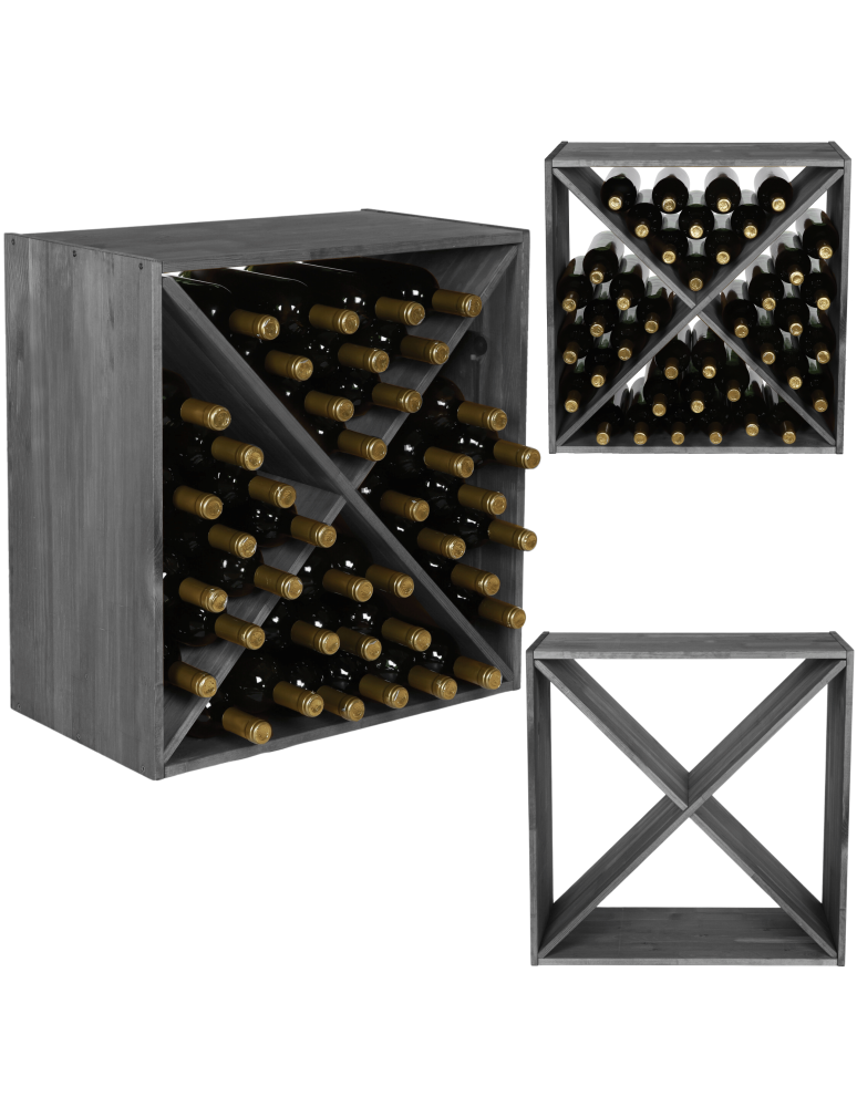 Skrzynkowe regały RW61 - Regał na wino solidny stojak na wino szafka na butelki regał typu X POJEMNY - product b2b.wamar.biz 1
