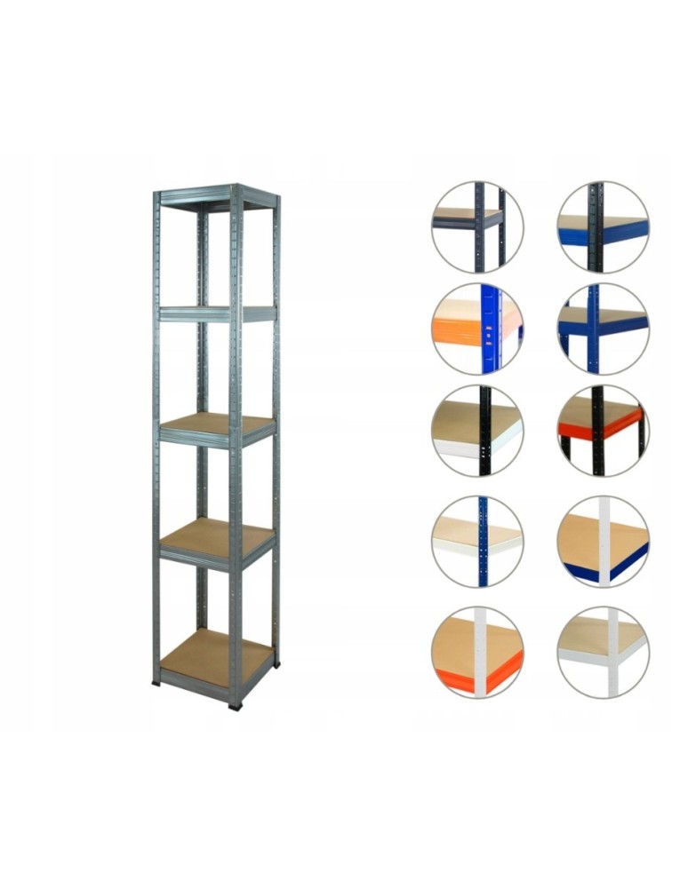 Magazynowe regały metalowe - Regał metalowy ocynk regał magazynowy garażowy HELIOS 213x060x50 5 półek - product b2b.wamar.biz 1