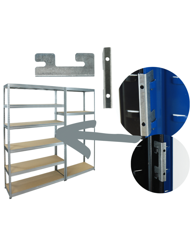 Magazynowe regały metalowe - Regał metalowy PREMIUM HELIOS 90x90x35cm 3Px350kg - product b2b.wamar.biz 9