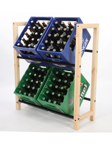 Regał na skrzynki na napoje piwo stojak na transportery METALOWE DRĄŻKI EKO - product 2