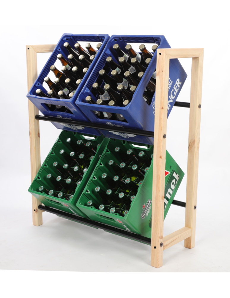 Stojaki na skrzynki - Regał na skrzynki na napoje piwo stojak na transportery METALOWE DRĄŻKI EKO - product b2b.wamar.biz 2