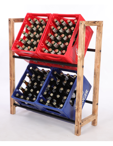 Regał na skrzynki na napoje piwo stojak na transportery METALOWE DRĄŻKI EKO - product 2