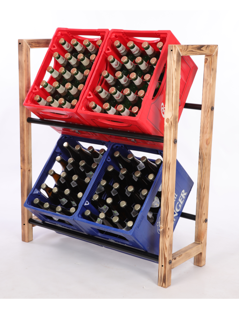 Stojaki na skrzynki - Regał na skrzynki na napoje piwo stojak na transportery METALOWE DRĄŻKI EKO - product b2b.wamar.biz 2