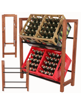 Regał na skrzynki na napoje piwo stojak na transportery METALOWE DRĄŻKI EKO