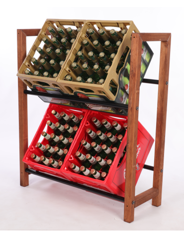 Regał na skrzynki na napoje piwo stojak na transportery METALOWE DRĄŻKI EKO - product 2