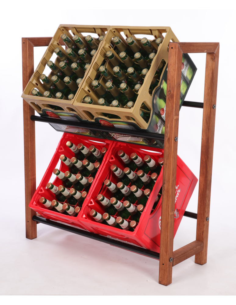 Stojaki na skrzynki - Regał na skrzynki na napoje piwo stojak na transportery METALOWE DRĄŻKI EKO - product b2b.wamar.biz 2