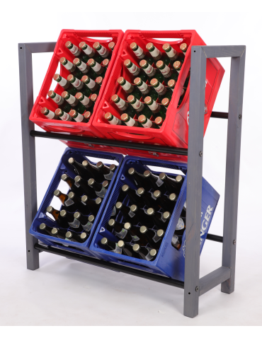 Regał na skrzynki na napoje piwo stojak na transportery METALOWE DRĄŻKI EKO - product 2