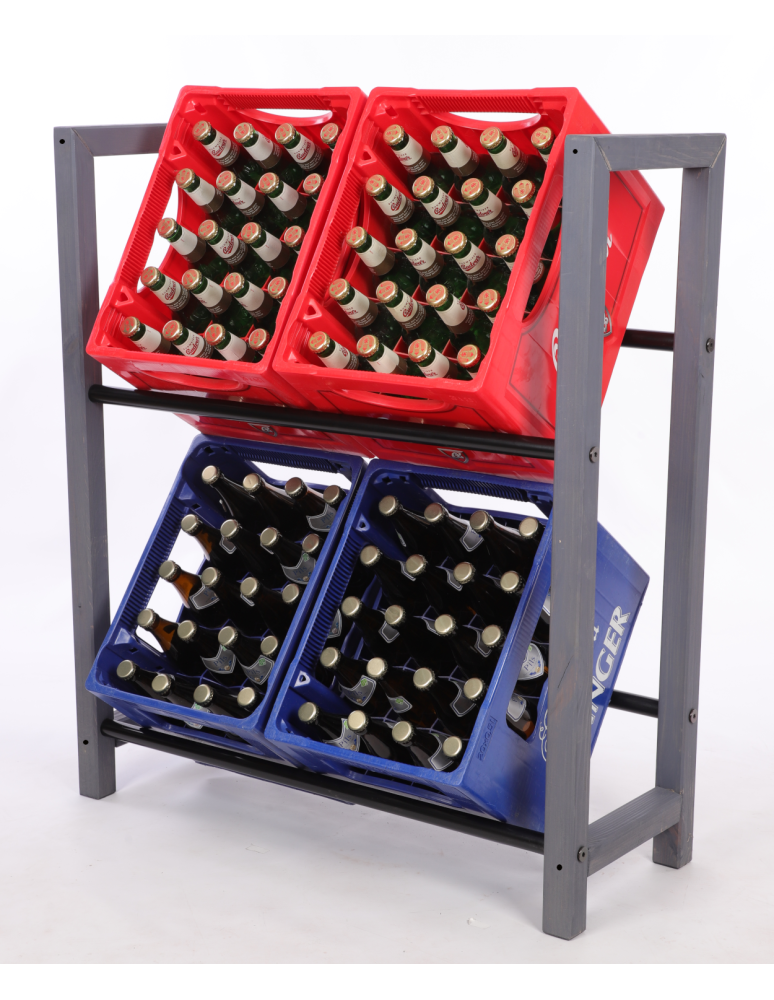 Stojaki na skrzynki - Regał na skrzynki na napoje piwo stojak na transportery METALOWE DRĄŻKI EKO - product b2b.wamar.biz 2