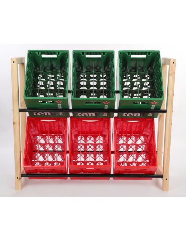 Regał na skrzynki na napoje piwo stojak na transportery METALOWE DRĄŻKI EKO - product 2