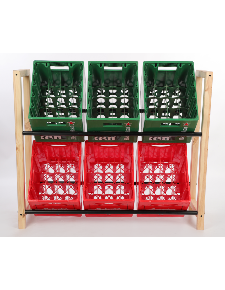 Stojaki na skrzynki - Regał na skrzynki na napoje piwo stojak na transportery METALOWE DRĄŻKI EKO - product b2b.wamar.biz 2