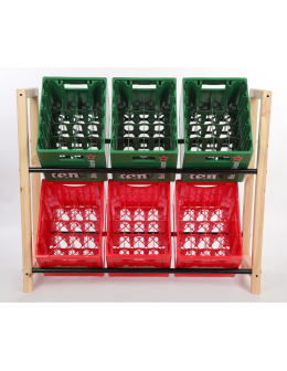 Regał na skrzynki na napoje piwo stojak na transportery METALOWE DRĄŻKI EKO - product 2