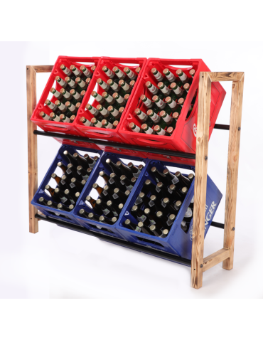 Regał na skrzynki na napoje piwo stojak na transportery METALOWE DRĄŻKI EKO - product 2