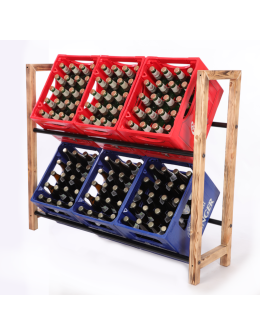 Regał na skrzynki na napoje piwo stojak na transportery METALOWE DRĄŻKI EKO - product 2