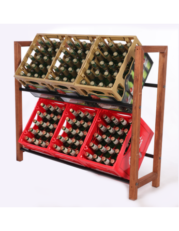 Regał na skrzynki na napoje piwo stojak na transportery METALOWE DRĄŻKI EKO - product 2