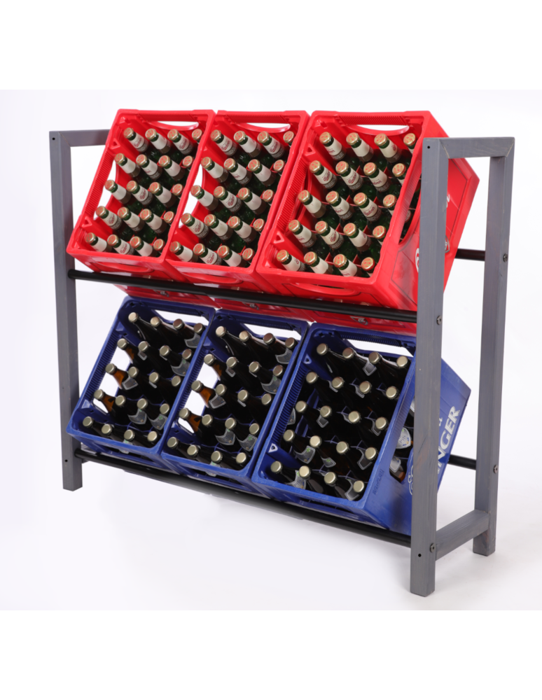 Stojaki na skrzynki - Regał na skrzynki na napoje piwo stojak na transportery METALOWE DRĄŻKI EKO - product b2b.wamar.biz 2