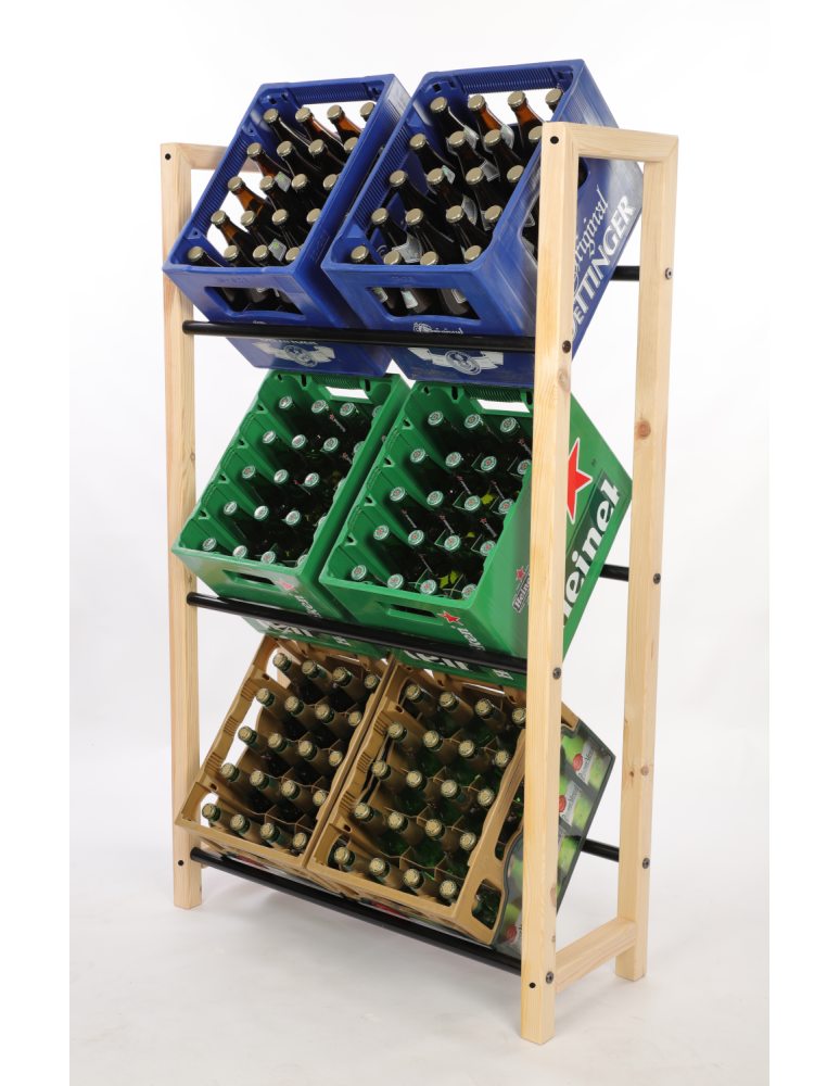 Stojaki na skrzynki - Regał na skrzynki na napoje piwo stojak na transportery METALOWE DRĄŻKI EKO - product b2b.wamar.biz 2