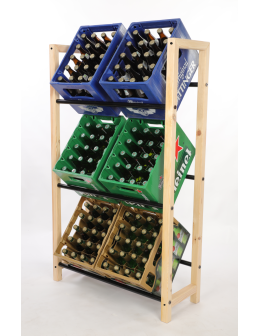 Regał na skrzynki na napoje piwo stojak na transportery METALOWE DRĄŻKI EKO - product 2