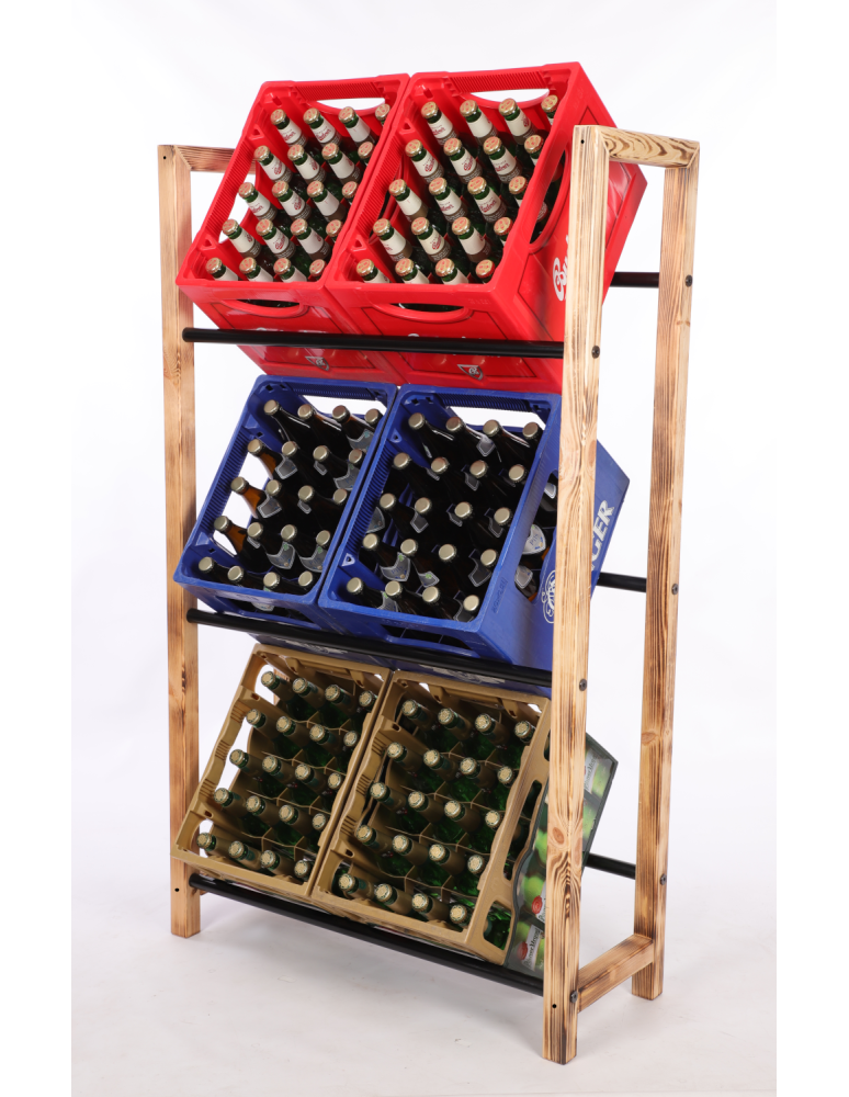 Stojaki na skrzynki - Regał na skrzynki na napoje piwo stojak na transportery METALOWE DRĄŻKI EKO - product b2b.wamar.biz 2