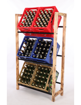 Regał na skrzynki na napoje piwo stojak na transportery METALOWE DRĄŻKI EKO - product 2