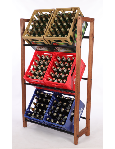 Regał na skrzynki na napoje piwo stojak na transportery METALOWE DRĄŻKI EKO - product 2