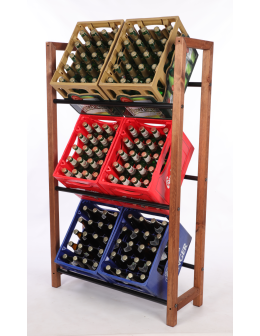 Regał na skrzynki na napoje piwo stojak na transportery METALOWE DRĄŻKI EKO - produkt 2