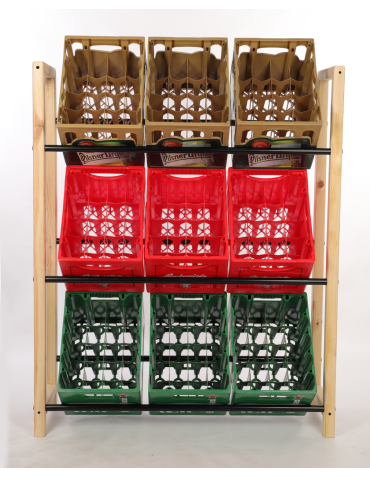 Stojaki na skrzynki - Regał na skrzynki na napoje piwo stojak na transportery METALOWE DRĄŻKI EKO - product 3