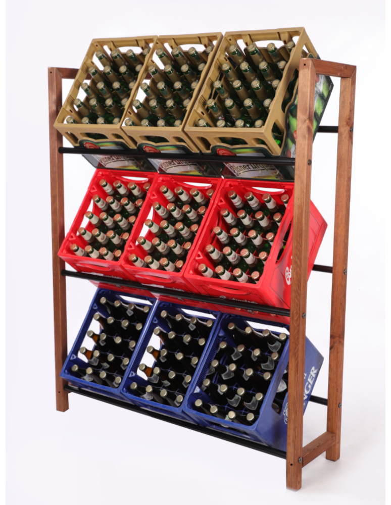 Stojaki na skrzynki - Regał na skrzynki na napoje piwo stojak na transportery METALOWE DRĄŻKI EKO - product b2b.wamar.biz 2