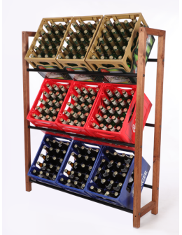 Regał na skrzynki na napoje piwo stojak na transportery METALOWE DRĄŻKI EKO - product 2