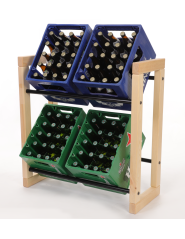 Regał na skrzynki na napoje piwo stojak 85x82cm METALOWE DRĄŻKI EKO - product 2