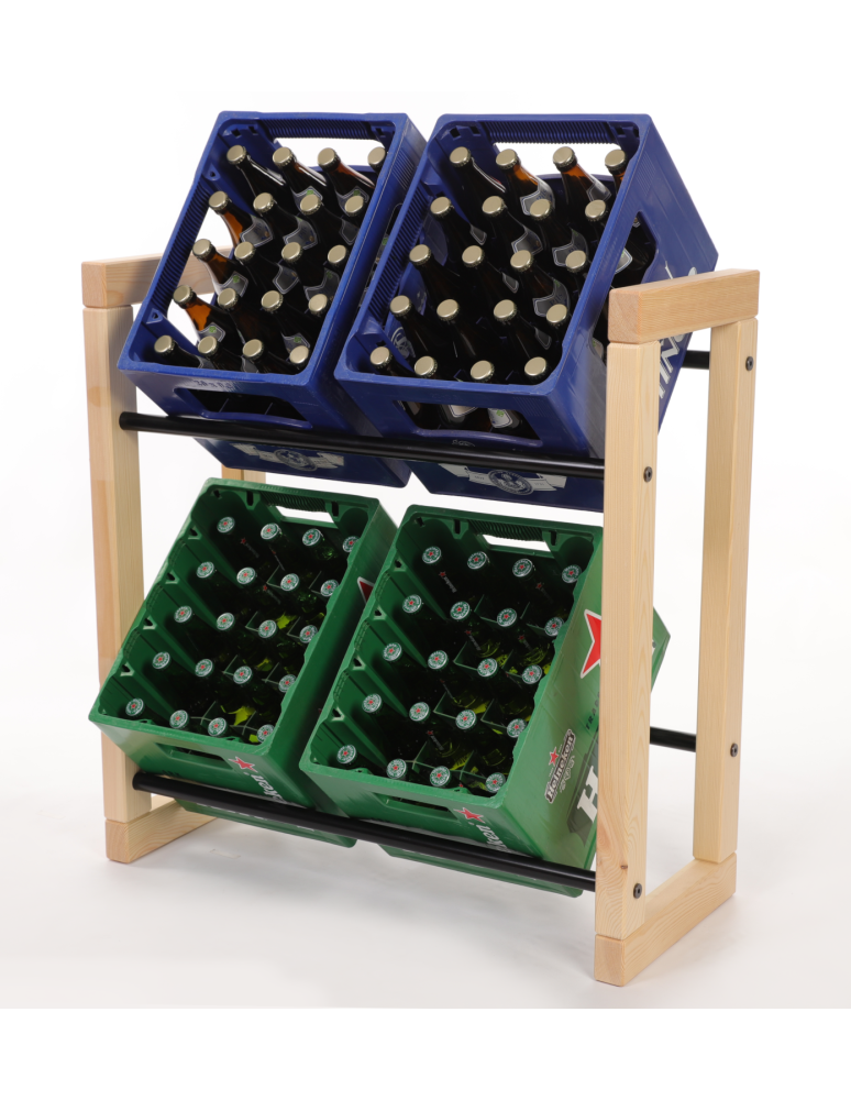 Stojaki na skrzynki - Regał na skrzynki na napoje piwo stojak 85x82cm METALOWE DRĄŻKI EKO - product b2b.wamar.biz 2