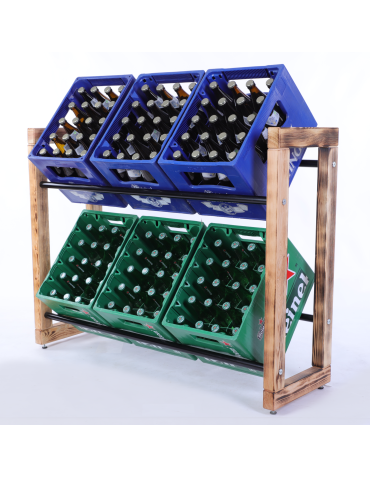 Regał na skrzynki na napoje piwo stojak 85x112cm METALOWE DRĄŻKI EKO - product 2