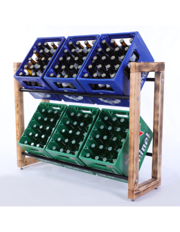 Regał na skrzynki na napoje piwo stojak 85x112cm METALOWE DRĄŻKI EKO - product 2