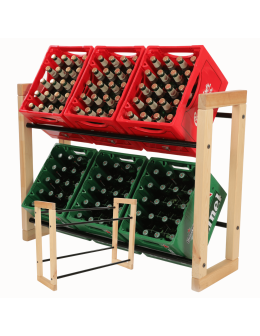 Regał na skrzynki na napoje piwo stojak 85x112cm METALOWE DRĄŻKI EKO