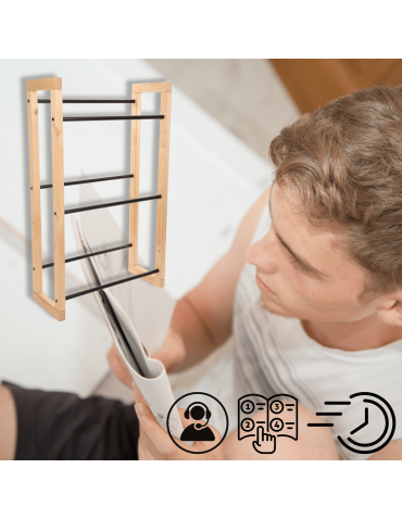 Stojaki na skrzynki - Regał na skrzynki na napoje piwo stojak 85x112cm METALOWE DRĄŻKI EKO - product 10