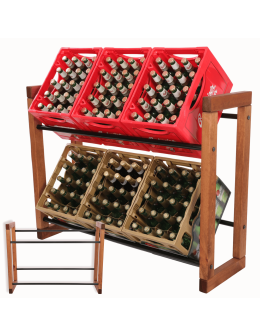 Regał na skrzynki na napoje piwo stojak 85x112cm METALOWE DRĄŻKI EKO